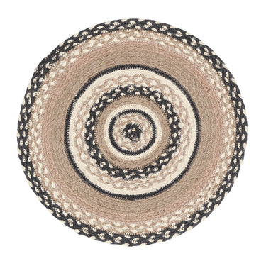 Sawyer Mill Charcoal Creme Jute Braided Trivet 15